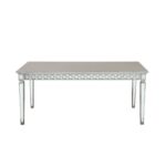 Mirrored & Antique Platinum Finish Varian Dining Table (78″L) 66160 by ACME 13