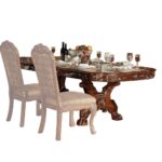 Cherry Oak Dresden Dining Table 12150 by ACME Luxury Dining Tables Mobilia Cleopatra 8 Cherry Oak Dresden Dining Table 12150 by ACME 8
