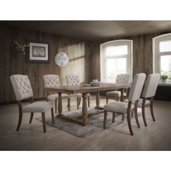 Weathered Oak Bernard Dining Table 66185 by ACME