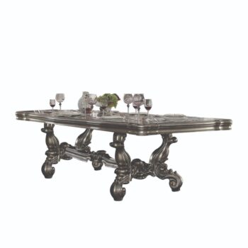 Antique Platinum Finish Versailles Dining Table 66830 by ACME