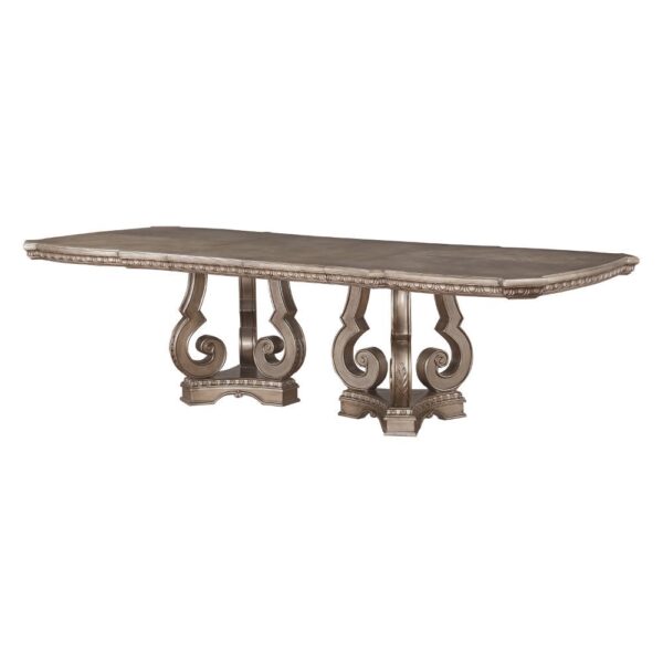 Antique Silver Finish Northville Dining Table 66920 by ACME - Image 3