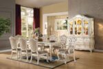 Marble Top Chantelle Dining Table 63540 by ACME Luxury Dining Tables Mobilia Cleopatra 9 Marble Top Chantelle Dining Table 63540 by ACME 9