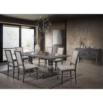 Weathered Gray Leventis Dining Table 66180 by ACME 17