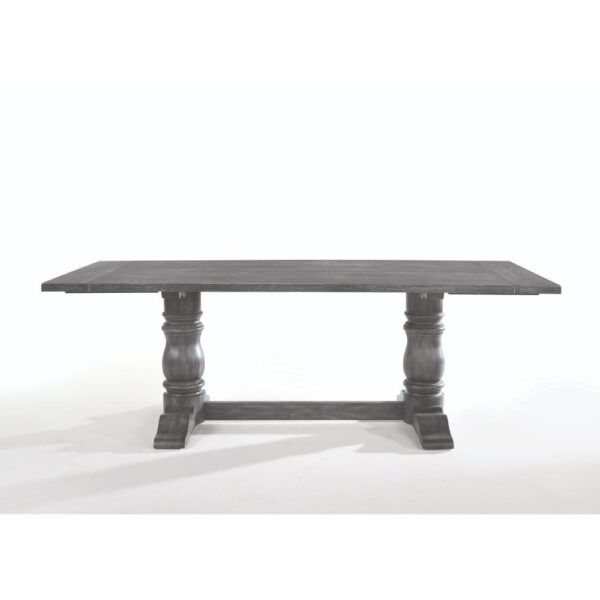 Weathered Gray Leventis Dining Table 66180 by ACME - Image 2