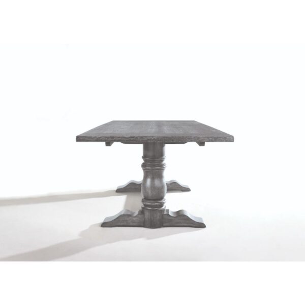 Weathered Gray Leventis Dining Table 66180 by ACME - Image 3