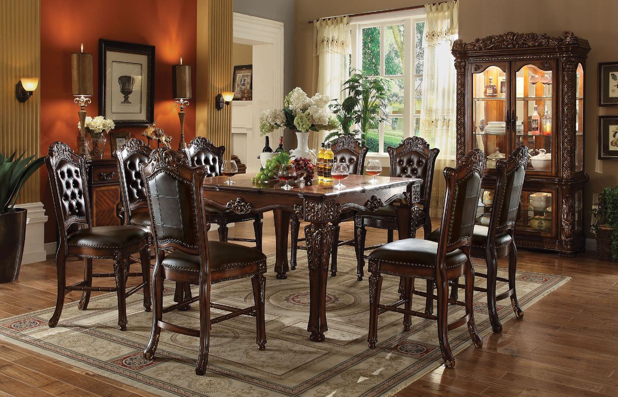 Vendome Counter Height Table in Cherry Finish 62025 by ACME