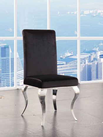 Black Fabric Fabiola Side Chair 62072 by ACME