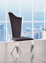Black Fabric Cyrene Side Chair 62079 by ACME Dining Chair & Bench Mobilia Cleopatra 13 Black Fabric Cyrene Side Chair 62079 by ACME 13