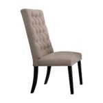 Tan Linen Morland Side Chair 74647 by ACME Dining Chair & Bench Mobilia Cleopatra 7 Tan Linen Morland Side Chair 74647 by ACME 7