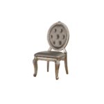 Leather & Antique Silver Finish Northville Side Chair 66922 by ACME 7