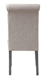 Beige Linen & Gray Finish Yabeina Side Chair 73267 by ACME 20