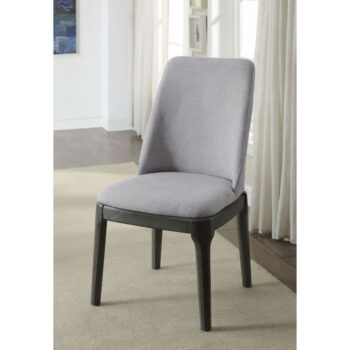 Light Gray Linen Madan Side Chair 73172 by ACME