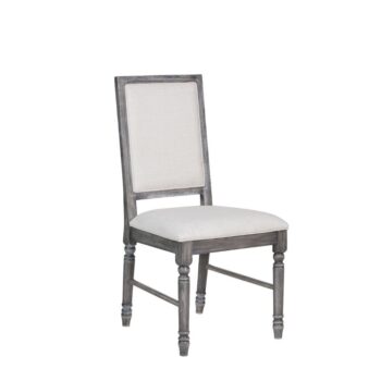 Cream Linen Leventis Side Chair 66182 by ACME