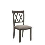 Beige Fabric Claudia II Side Chair 71882 by ACME Dining Chair & Bench Mobilia Cleopatra 11 Beige Fabric Claudia II Side Chair 71882 by ACME 11