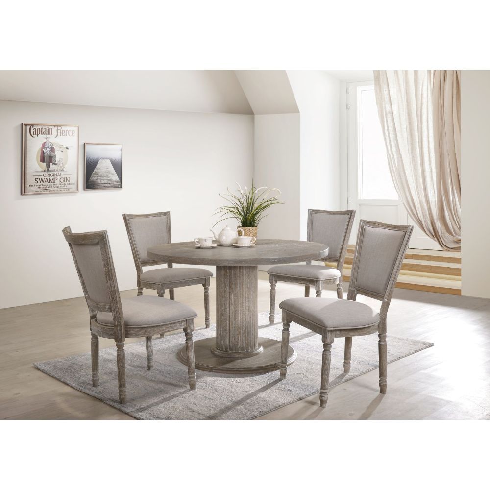 Beige Fabric Gabrian Side Chair 60172 by ACME