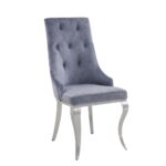 Gray Dekel Side Chair (2Pc) by ACME Dining Chair & Bench Mobilia Cleopatra 11 Gray Dekel Side Chair (2Pc) by ACME 11