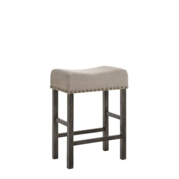 Tan Linen Martha II Counter Height Stool 73833 by ACME