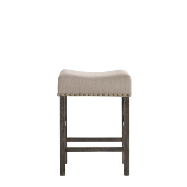Tan Linen Martha II Counter Height Stool 73833 by ACME - Image 3