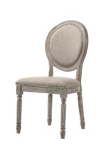 Tan Fabric Faustine Side Chair 77187 by ACME Dining Chair & Bench Mobilia Cleopatra 15 Tan Fabric Faustine Side Chair 77187 by ACME 15