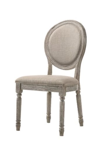 Tan Fabric Faustine Side Chair 77187 by ACME