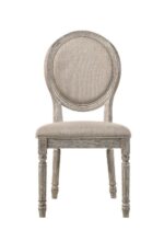 Tan Fabric Faustine Side Chair 77187 by ACME Dining Chair & Bench Mobilia Cleopatra 19 Tan Fabric Faustine Side Chair 77187 by ACME 19