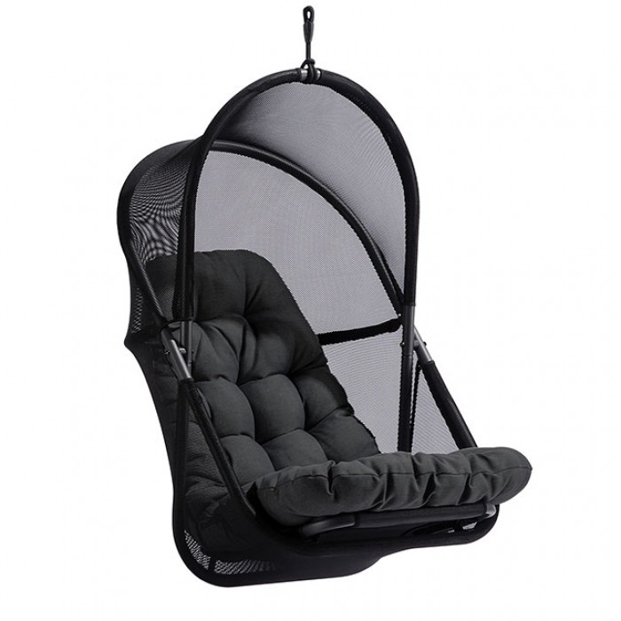 Black BREEZE SWING CHAIR GM-1010BK BY Furniture of America.