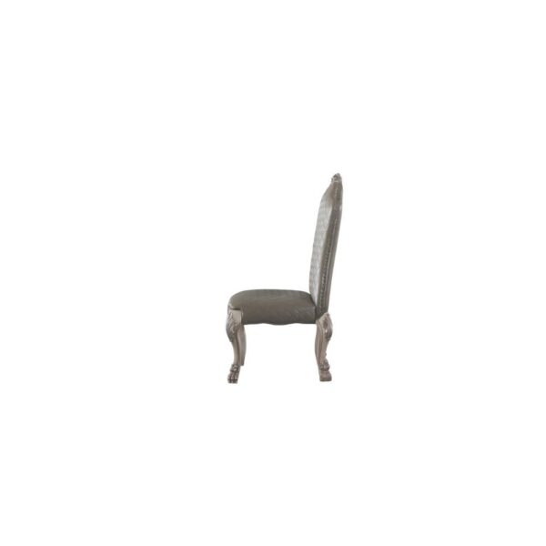 Dresden Side Chair in Leather by ACME - Image 3