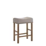 Tan Linen Martha II Counter Height Stool 70833 by ACME Bar & Stool Mobilia Cleopatra 9 Tan Linen Martha II Counter Height Stool 70833 by ACME 9