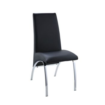 Black Pervis Side Chair (2Pc) by ACME