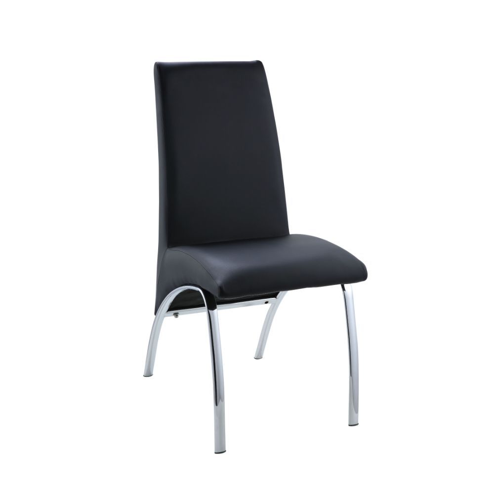 Black Pervis Side Chair (2Pc) by ACME 5