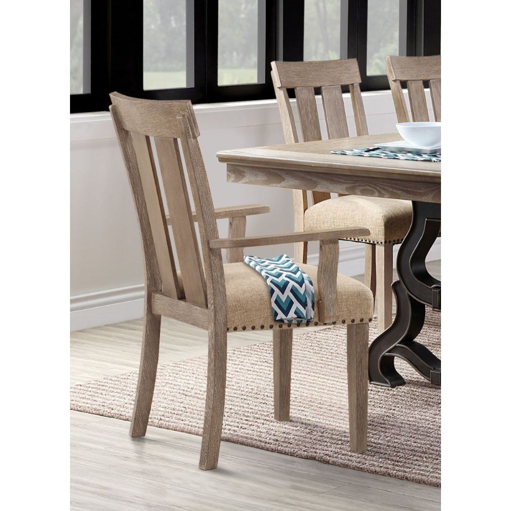 Maple Nathaniel Arm Chair 62333 by ACME