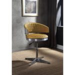 Turmeric Leather Brancaster Adjustable Stool W/Swivel 96470 by ACME 13