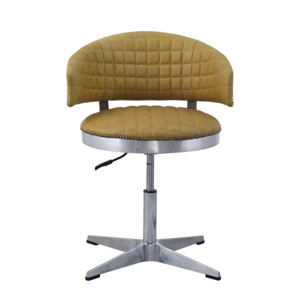 Brancaster Turmeric Leather Adjustable Stool With Swivel by ACME - Image 4