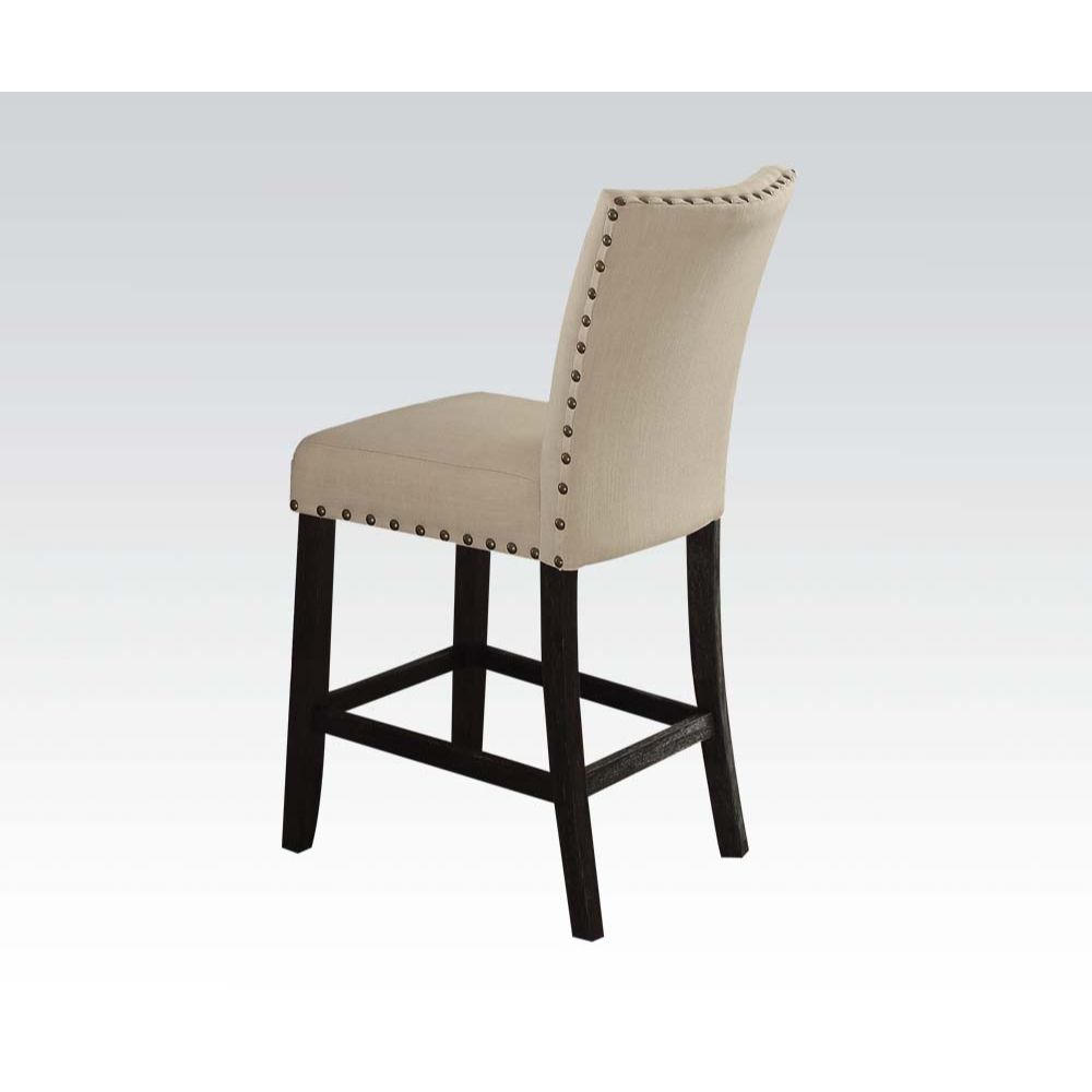 Beige Linen Nolan Counter Height Chair 72857 by ACME