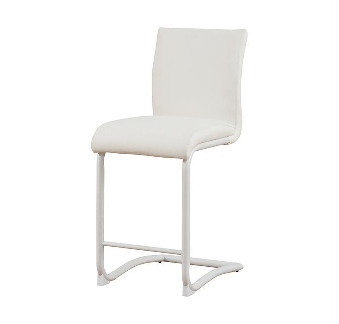 White Gordie Counter Height Chair (2Pc) by ACME