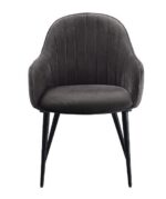 Dark Gray Fabric & Black Finish Caspian Side Chair 74011 by ACME 14