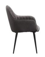 Dark Gray Fabric & Black Finish Caspian Side Chair 74011 by ACME 15