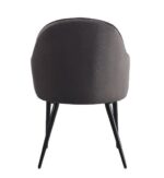 Dark Gray Fabric & Black Finish Caspian Side Chair 74011 by ACME 16