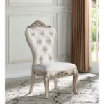Cream Fabric Gorsedd Side Chair 67442 by ACME Dining Chair & Bench Mobilia Cleopatra 13 Cream Fabric Gorsedd Side Chair 67442 by ACME 13