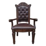 Vendome Arm Chair in Espresso Leather 60004 by ACME 12