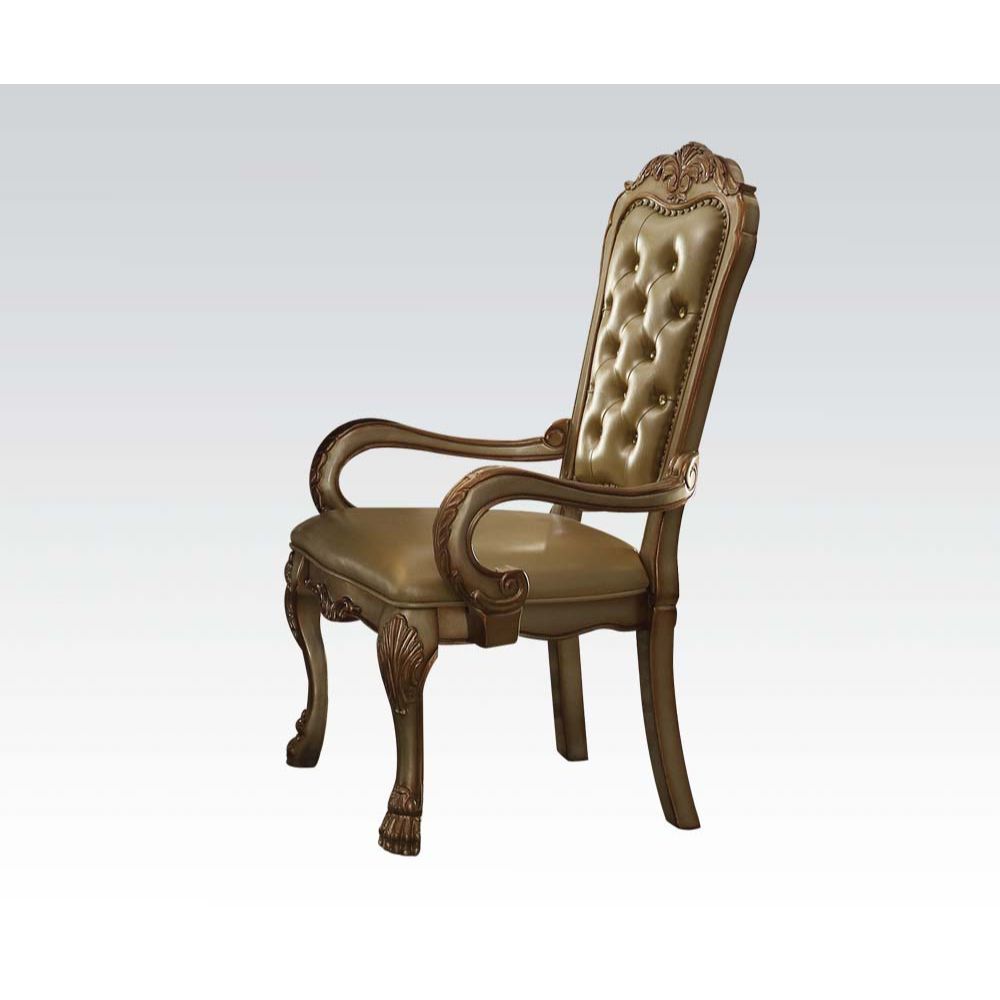 Bone Leather Dresden Arm Chair 63154 by ACME