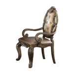 Vintage Synthetic Leather & Vintage Oak Finish Ragenardus Chair (2Pc) 61293 by ACME Dining Chair & Bench Mobilia Cleopatra 8 Vintage Synthetic Leather & Vintage Oak Finish Ragenardus Chair (2Pc) 61293 by ACME 8