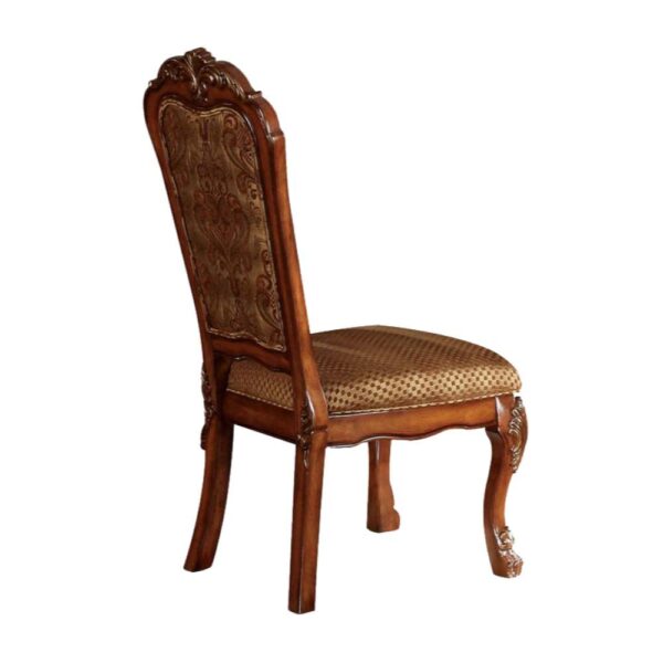 Fabric & Cherry Oak Finish Dresden Side Chair (2Pc) 12153 by ACME - Image 2