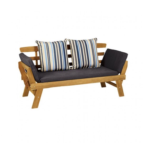 Natural/Gray VELDEN CONVERTIBLE SOFA DAYBED GM-1016 BY Furniture of America. 4