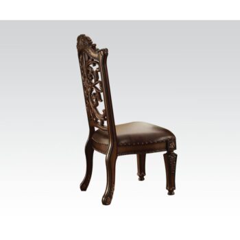 Vendome Side Chair in Brown Leather 60003 by ACME