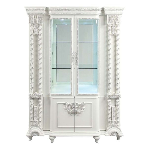 Antique White Finish Vanaheim Curio DN00681 by ACME - Image 2