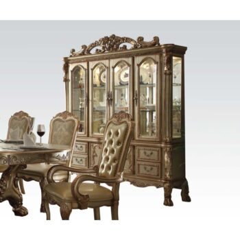 Gold Patina Finish Dresden Hutch & Buffet 63155 by ACME