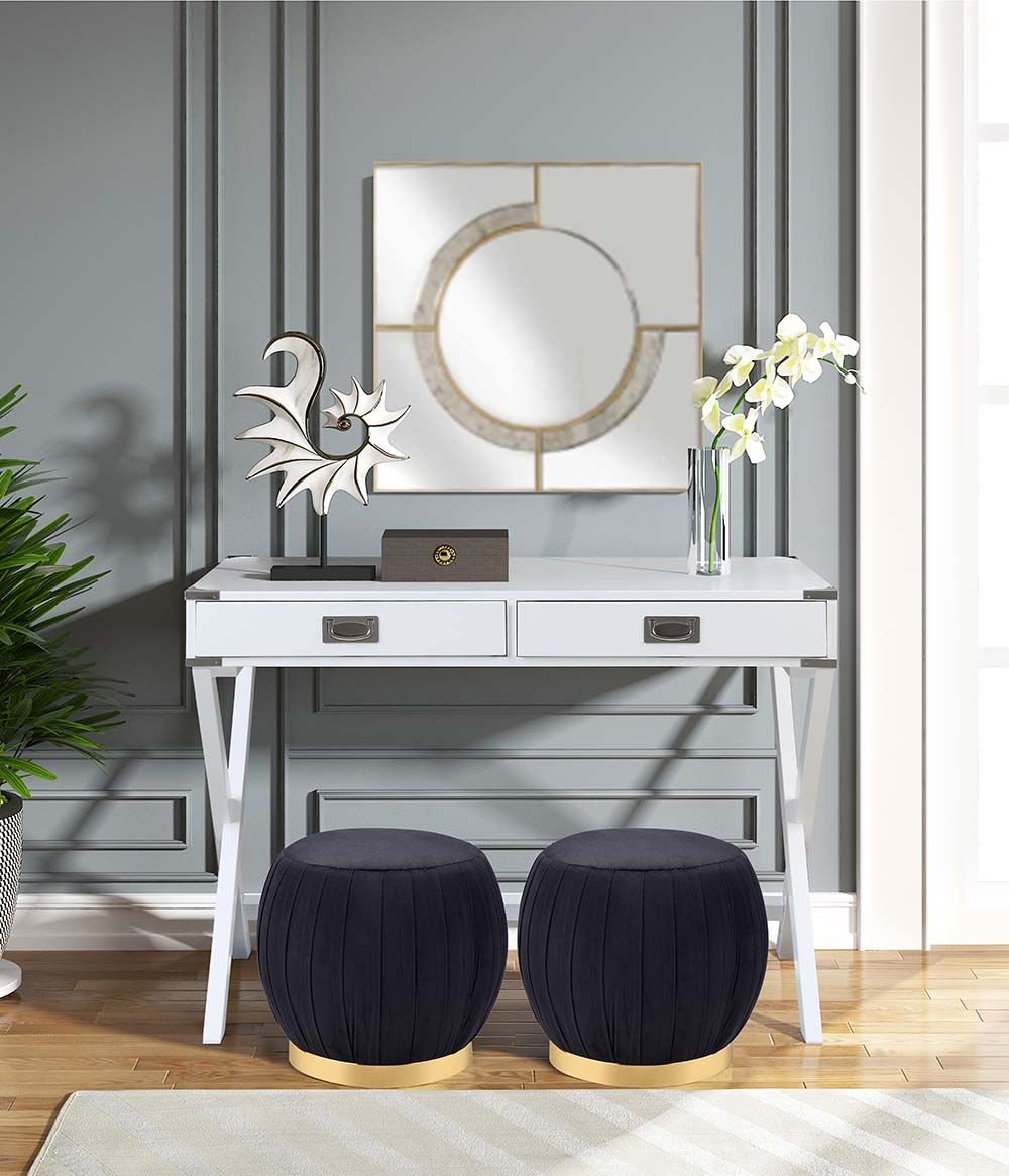 Amenia White Console Table by ACME