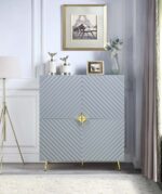 Gray High Gloss Gaines Cabinet by ACME Accent Console Tables Mobilia Cleopatra 11 Gray High Gloss Gaines Cabinet by ACME 11