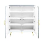 Gray High Gloss Gaines Cabinet by ACME Accent Console Tables Mobilia Cleopatra 14 Gray High Gloss Gaines Cabinet by ACME 14